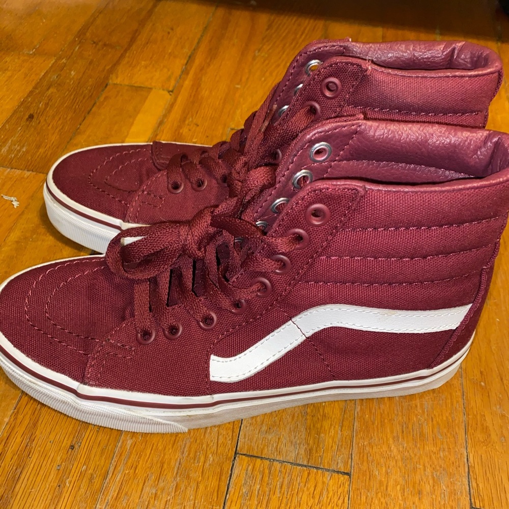 High top Vans — like NEW maroon/burgundy